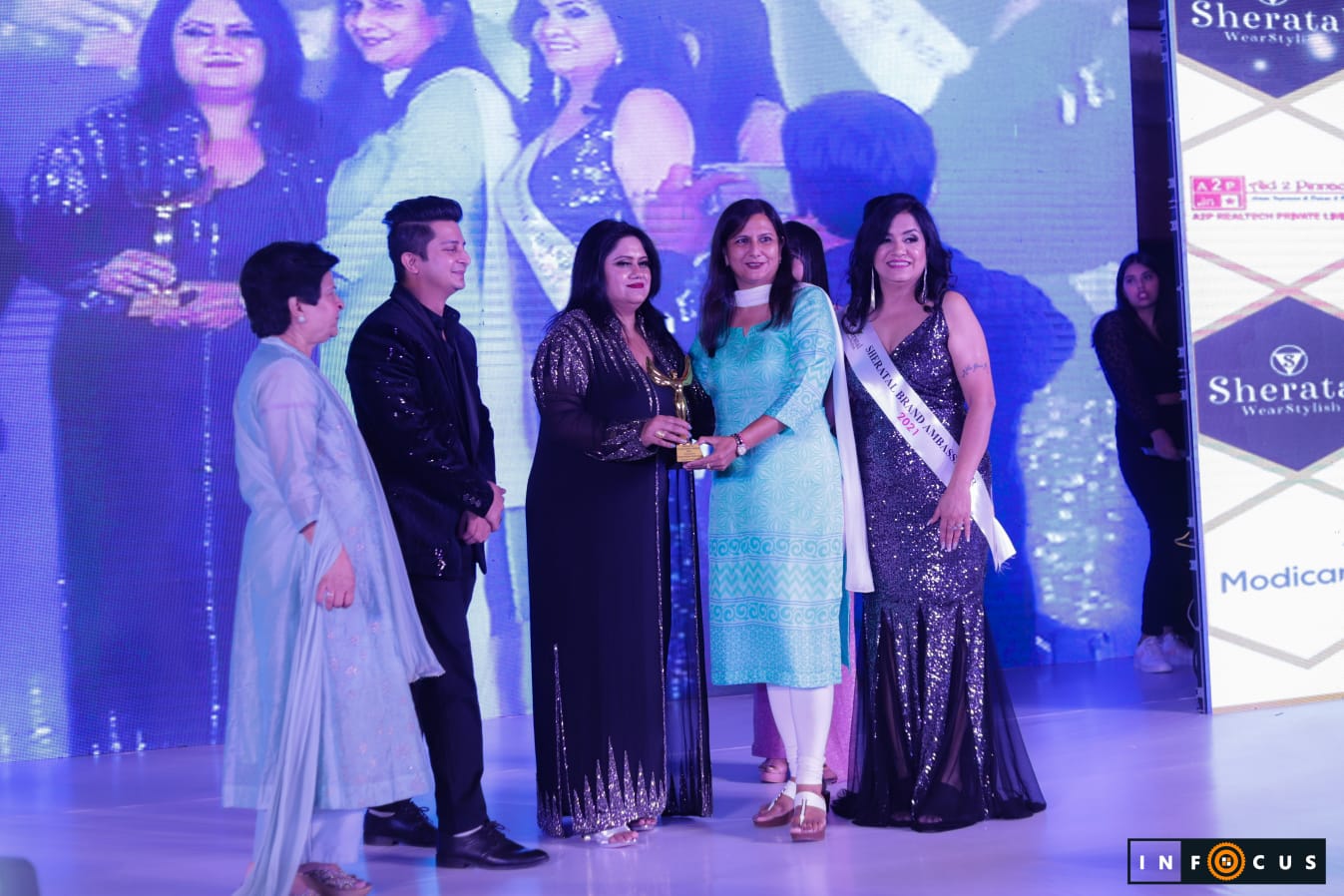 Award ceremony on stage